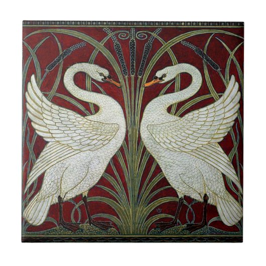 Art nouveau ceramic fireplace wall tile  tegeltje (Voorkant)