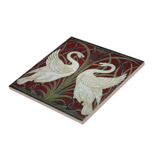 Art nouveau ceramic fireplace wall tile tegeltje (Zijkant)