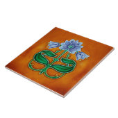 Art Nouveau ceramic fireplace wall tile Tegeltje (Zijkant)