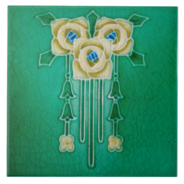 Art Nouveau Ceramic Fireplace Wall tile Tegeltje