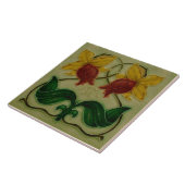 Art Nouveau ceramic fireplace wall tile Tegeltje (Zijkant)