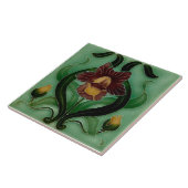 Art Nouveau Ceramic fireplace wall tile Tegeltje (Zijkant)