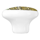 Art Nouveau Ceramic Knob. Keramische Knop (Zijkant)