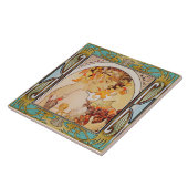 Art Nouveau Ceramic Tile Alphose Mucha Design 10 Tegeltje (Zijkant)