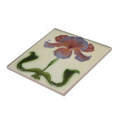 Art Nouveau Ceramic Tile - Lila ventilator Tegeltje (Zijkant)