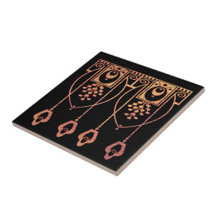 Art Nouveau Ceramic Tile (stijl 1) Tegeltje