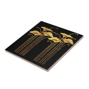 Art Nouveau Ceramic Tile. (Stijl 3) Tegeltje