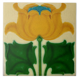 Art nouveau ceramic tile tegeltje