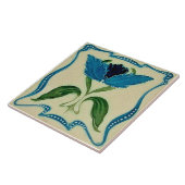 Art nouveau ceramic tile tegeltje (Zijkant)