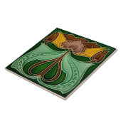 Art Nouveau ceramic tile Tegeltje (Zijkant)