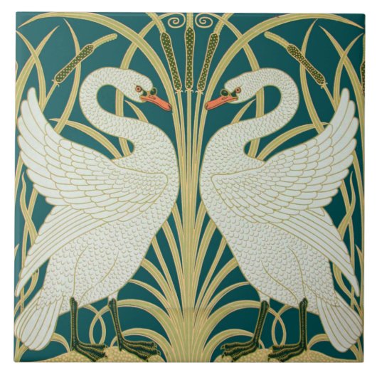Art nouveau ceramic tile tegeltje (Voorkant)