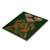 Art Nouveau Ceramic tile Tegeltje (Zijkant)