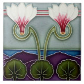 Art nouveau ceramic tile tegeltje (Voorkant)