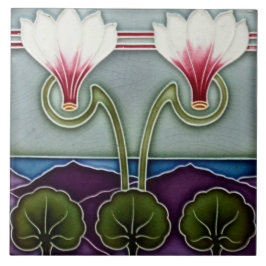 Art nouveau ceramic tile tegeltje