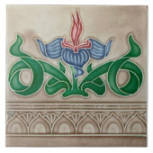 Art Nouveau ceramic tile Tegeltje (Voorkant)