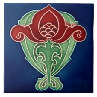 Art Nouveau ceramic tile Tegeltje