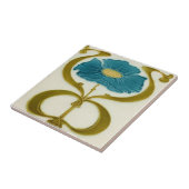 Art nouveau ceramic tile tegeltje (Zijkant)