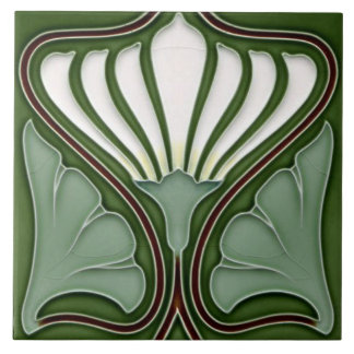 Art Nouveau Ceramic Wall fireplace Tile Tegeltje