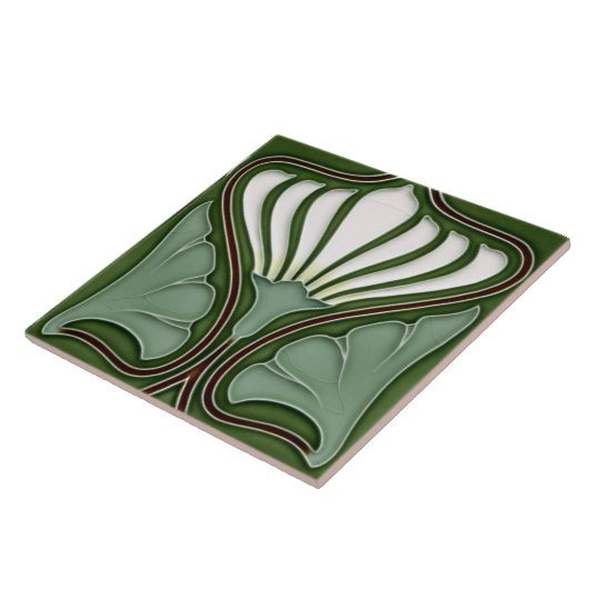 Art Nouveau Ceramic Wall fireplace Tile Tegeltje (Zijkant)