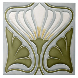 Art Nouveau Ceramic Wall Tile Tegeltje
