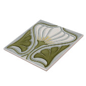 Art Nouveau Ceramic Wall Tile Tegeltje (Zijkant)