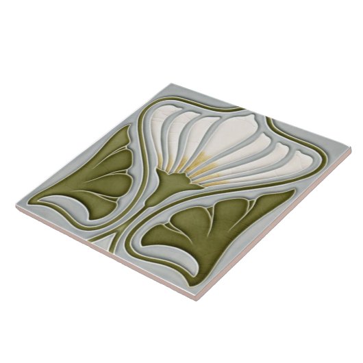 Art Nouveau Ceramic Wall Tile Tegeltje (Zijkant)