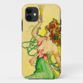 Art nouveau champagne Case-Mate iPhone case (Achterkant)