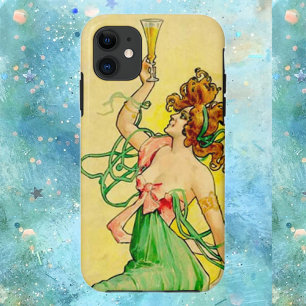 Art nouveau champagne Case-Mate iPhone case