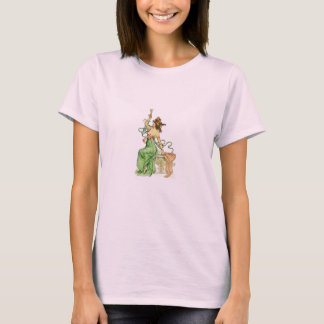 Art Nouveau champagne damesillustratie uit het ver T-shirt