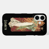 art nouveau, champagne van Alphonse Mucha Case-Mate iPhone Case (Achterkant (horizontaal))