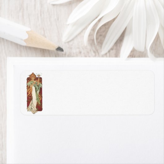  art nouveau, champagne van Alphonse Mucha Etiket