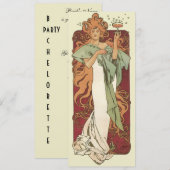  art nouveau, champagne van Alphonse Mucha Kaart (Voorkant / Achterkant)