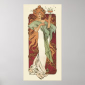 art nouveau, champagne van Alphonse Mucha Poster (Voorkant)