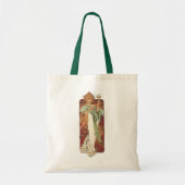  art nouveau, champagne van Alphonse Mucha Tote Bag (Voorkant)