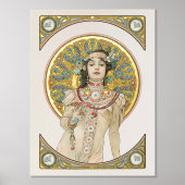  Art Nouveau Champagne Viering Mucha Folie Afdrukken (Voorkant)