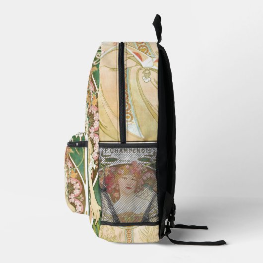  Art Nouveau, Champenois door Alphonse Mucha Bedrukte Rugzak (Rechts)