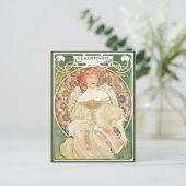  Art Nouveau, Champenois door Alphonse Mucha Briefkaart (Staand voorkant)