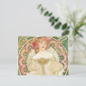  Art Nouveau, Champenois door Alphonse Mucha Briefkaart (Staand voorkant)
