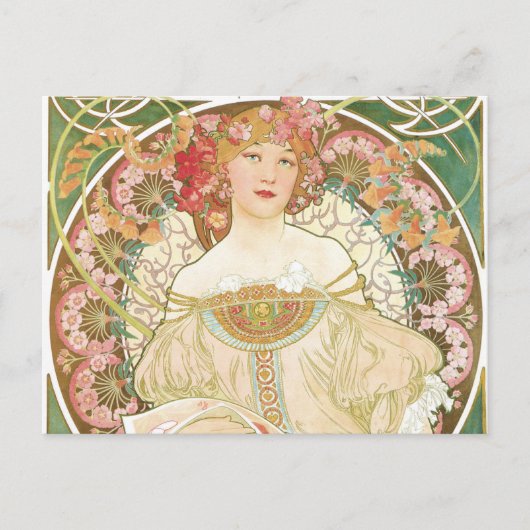  Art Nouveau, Champenois door Alphonse Mucha Briefkaart (Voorkant)