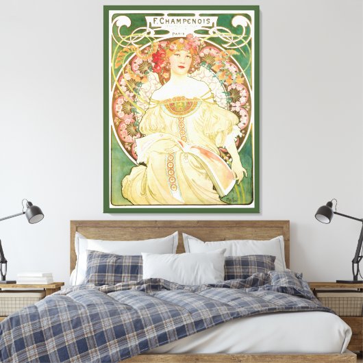 Art Nouveau, Champenois door Alphonse Mucha Canvas Afdruk (Insitu (Slaapkamer))