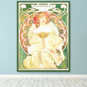  Art Nouveau, Champenois door Alphonse Mucha Canvas Afdruk (Insitu (Houten vloer))