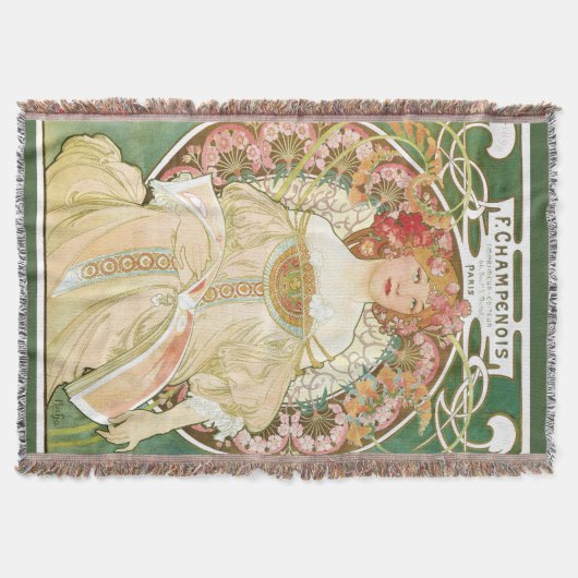  Art Nouveau, Champenois door Alphonse Mucha Deken (Voorkant)