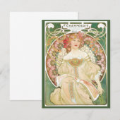  Art Nouveau, Champenois door Alphonse Mucha Kaart (Voorkant / Achterkant)
