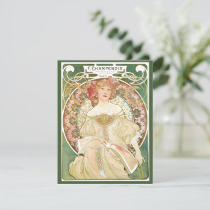  Art Nouveau, Champenois door Alphonse Mucha Kaart