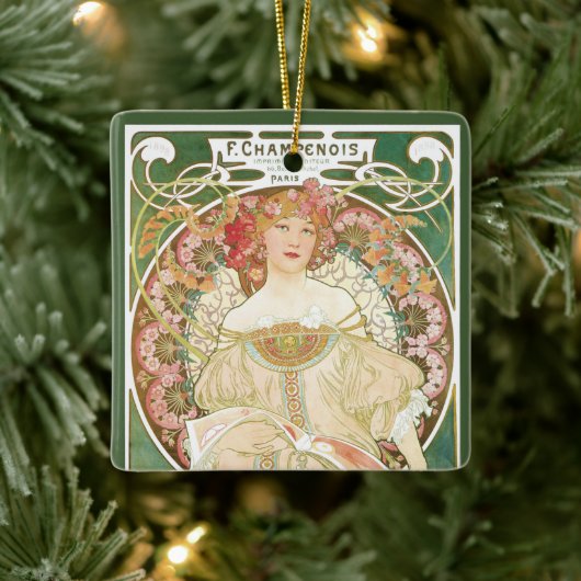  Art Nouveau, Champenois door Alphonse Mucha Keramisch Ornament (Boom)