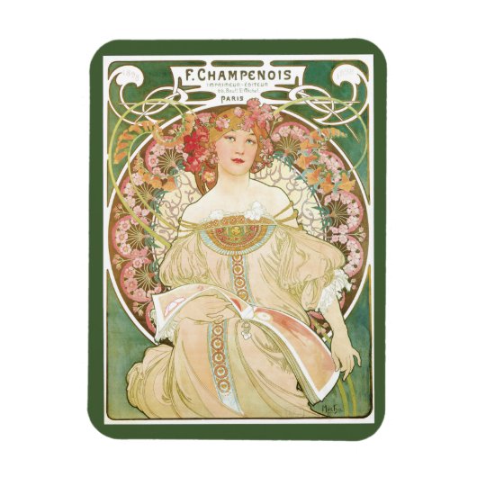  Art Nouveau, Champenois door Alphonse Mucha Magneet (Verticaal)
