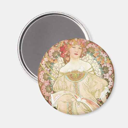  Art Nouveau, Champenois door Alphonse Mucha Magneet (Voorkant / Achterkant)