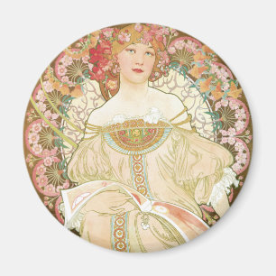  Art Nouveau, Champenois door Alphonse Mucha Magneet