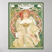  Art Nouveau, Champenois door Alphonse Mucha Poster (Voorkant)
