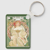  Art Nouveau, Champenois door Alphonse Mucha Sleutelhanger (Achterkant)